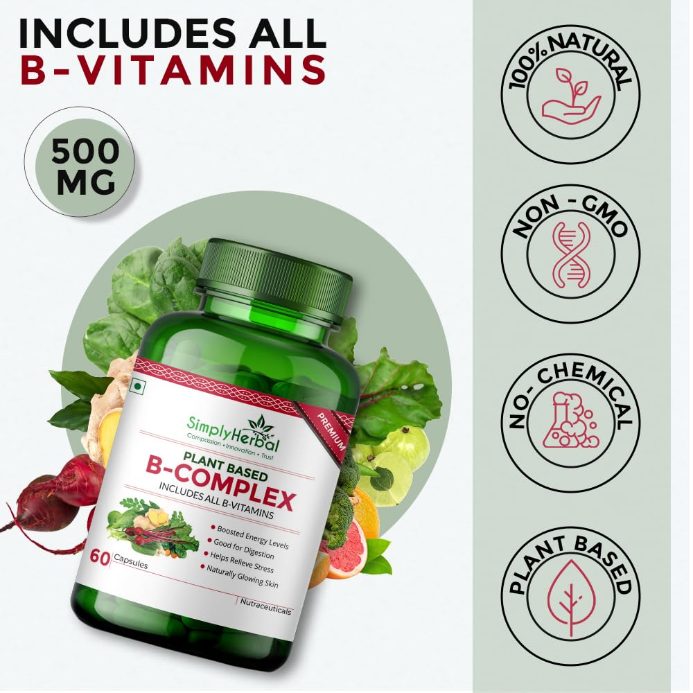 Simply Herbal Plant Based Vitamin B Complex - 60 tabs